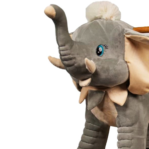 راکر فیل کودک چوبی طوسی -اسباب بازی